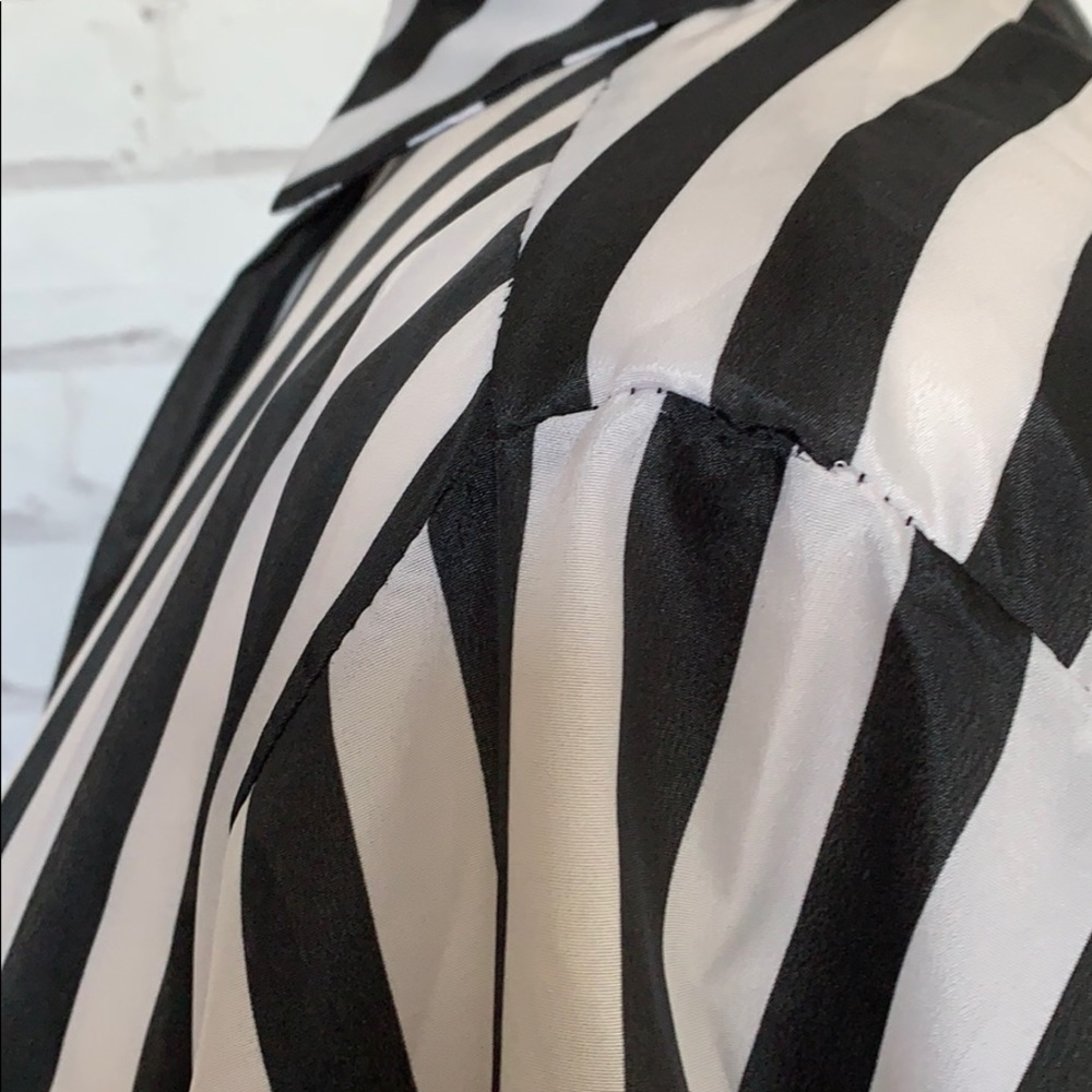 Striped Button Down Blouse - image 5